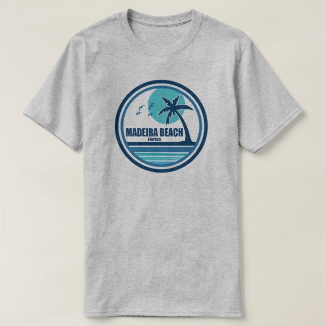 Madeira Beach Florida Handflatan Träd Birds T Shirt (Design framsida)