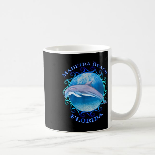 Madeira Beach Florida Vacation Souvenir Dolphin Kaffemugg (Höger)