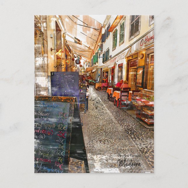 Madeira Eat Street- The Real Portugal Vykort (Framsida)