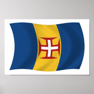 Madeira Flagga Affisch Print