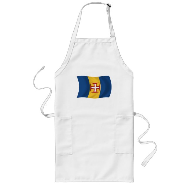 Madeira Flagga Apron Långt Förkläde (Framsidan)
