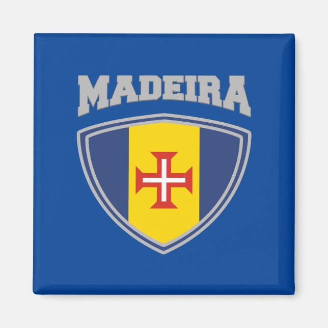 Madeira Flagga Shield Magnet (Framsidan)