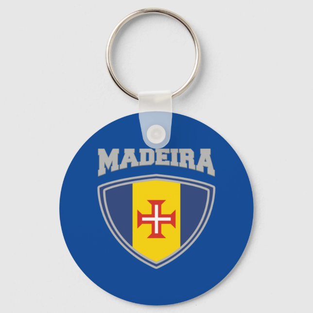 Madeira Flagga Shield Nyckelring (Framsida)