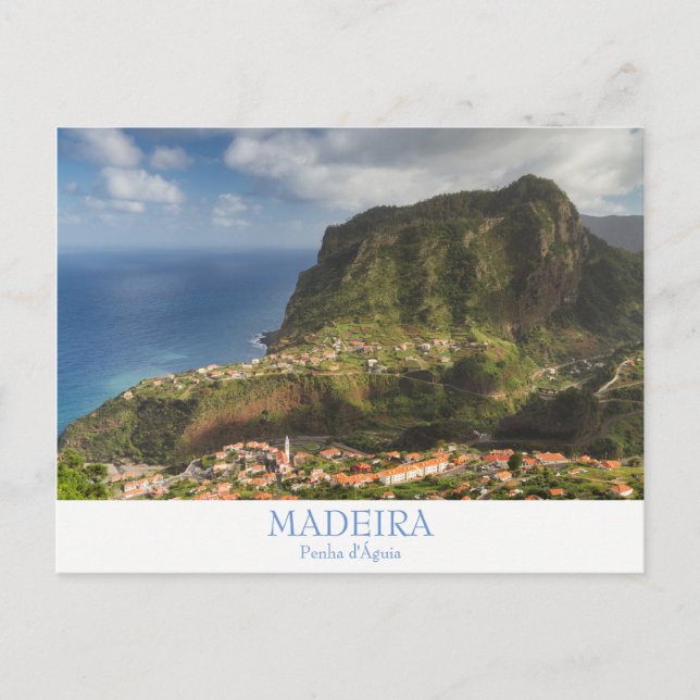Madeira - Penha d'Aguia vykort med text (Framsida)