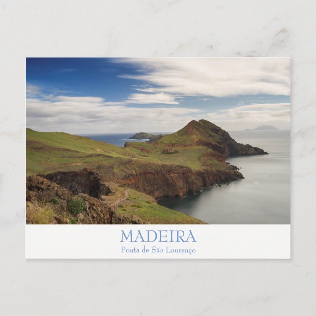 Madeira - Ponta de Sao Lourenco vykort med text (Framsida)