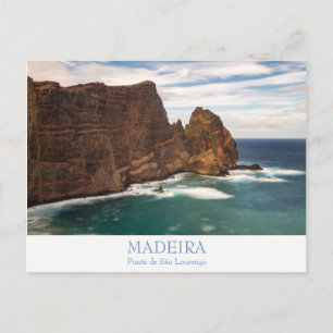 Madeira - Ponta de Sao Lourenco-vykort med text Vykort