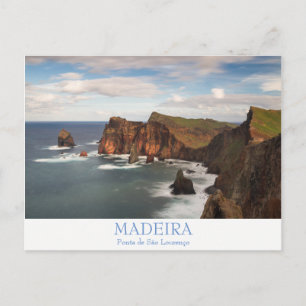 Madeira - Ponta de Sao Lourenco-vykort med text Vykort