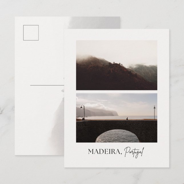 Madeira, Portugal aesthetic travel  Vykort (Fram/baksida)