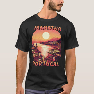 Madeira Portugal City Sunset Circular T Shirt