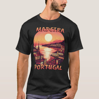Madeira Portugal City Sunset Circular T Shirt