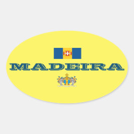 Madeira (Portugal) European Oval Stil Sticker Ovalt Klistermärke