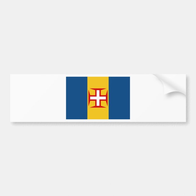 Madeira (Portugal) flagga Bildekal (Framsidan)