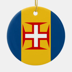 Madeira (Portugal) flagga Julgransprydnad Keramik