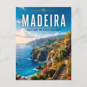 🌸 Madeira Portugal Kustklippa Hem Inredning 🌊 Vykort