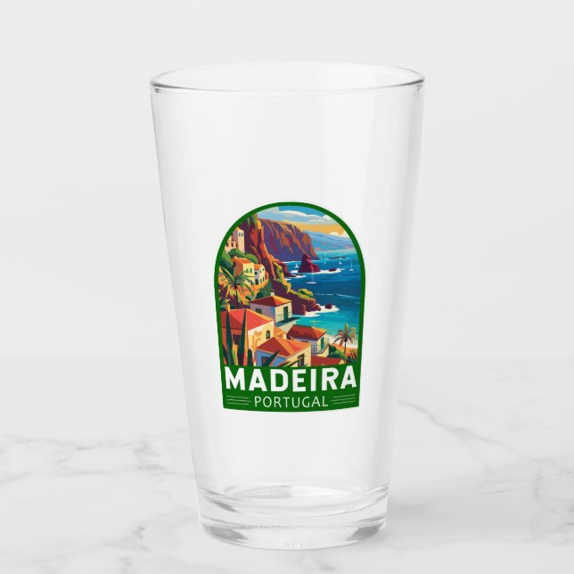 Madeira Portugal Travel Art Vintage Glaskopp (Framsida)