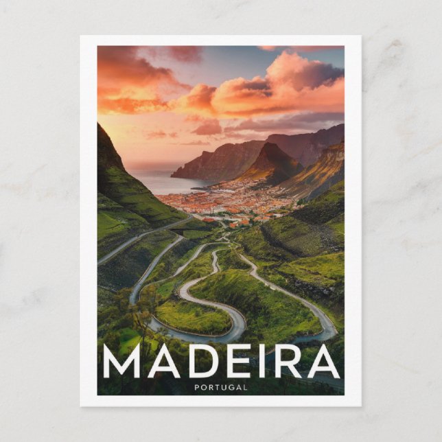 Madeira Portugal Vykort (Framsida)