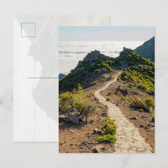 Madeira PR 1.2 vandring till Pico Ruivo Vykort (Fram/baksida)