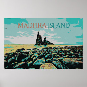 Madeira Ribeira da Janela-stranden, Portugal Poster