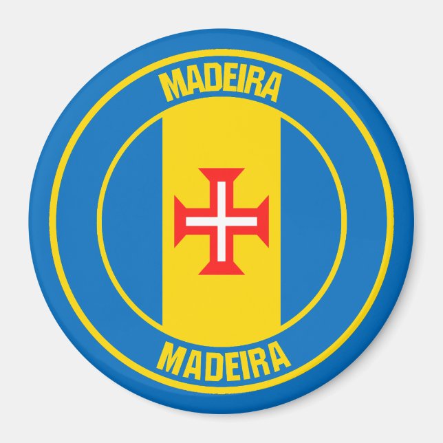 Madeira Round Emblem Magnet (Framsidan)
