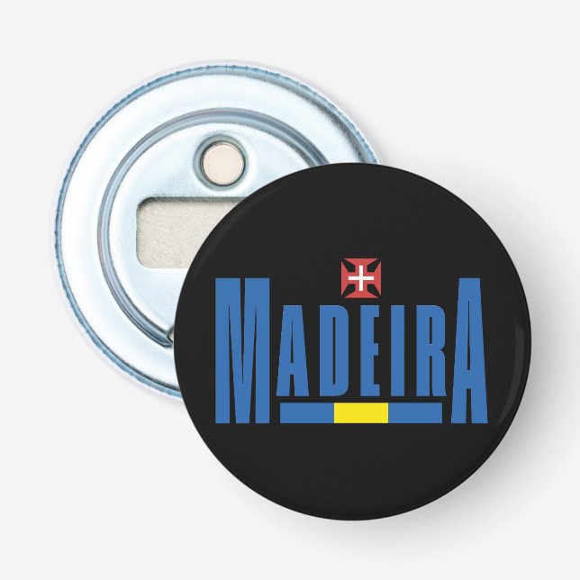 Madeira Text och Flagga Färg Flasköppnare (Framsidan)