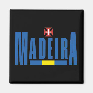 Madeira Text och Flagga Färg Magnet