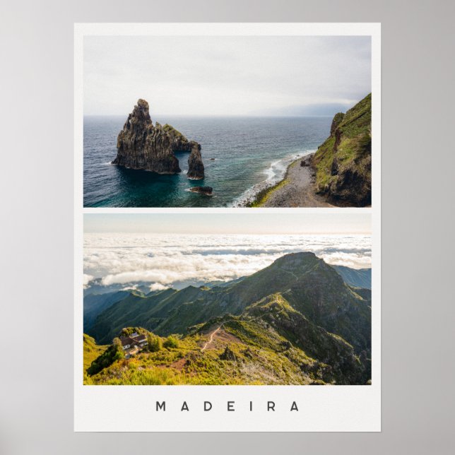 Madeiralandskap, Resefoto Collage Poster (Framsidan)