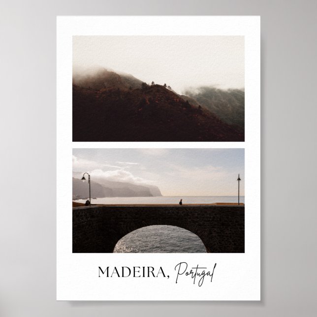 Madeiras, portugisisk estetisk resefoto poster (Framsidan)