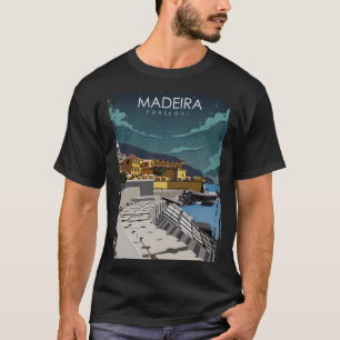 Madeiras Vintage Retro Travel Poster i Ni T Shirt