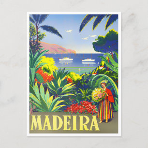 Madeiras vykort vintage resor