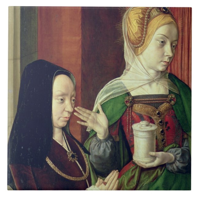 Madeleine av Bourgogne framlade vid St Mary Magda Kakelplatta (Framsidan)