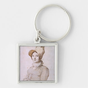 Madeleine Chapelle 1813 Fyrkantig Silverfärgad Nyckelring