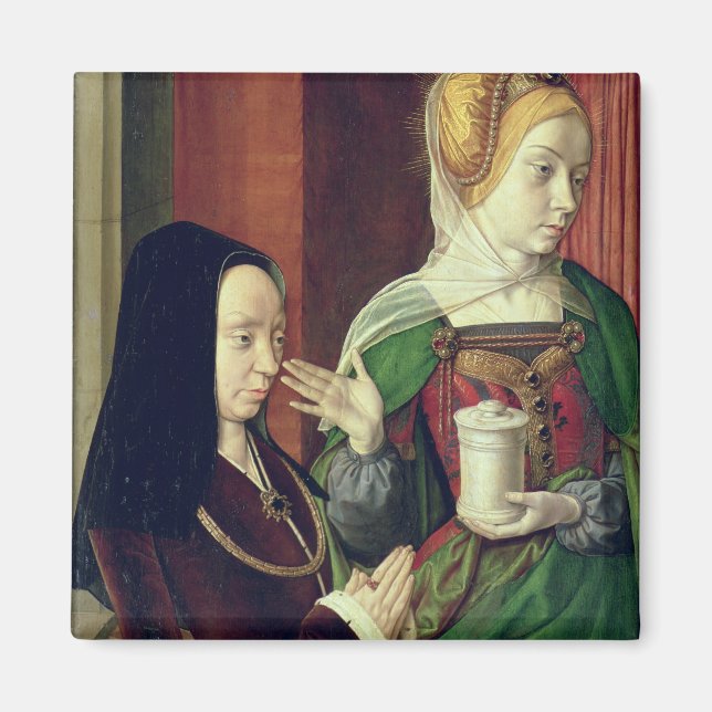 Madeleine of Bourgogne presenterad av St Mary Magd Magnet (Framsidan)