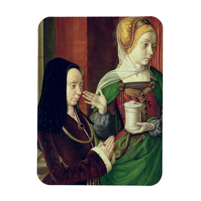 Madeleine of Bourgogne presenterad av St Mary Magd Magnet (Vertikal)