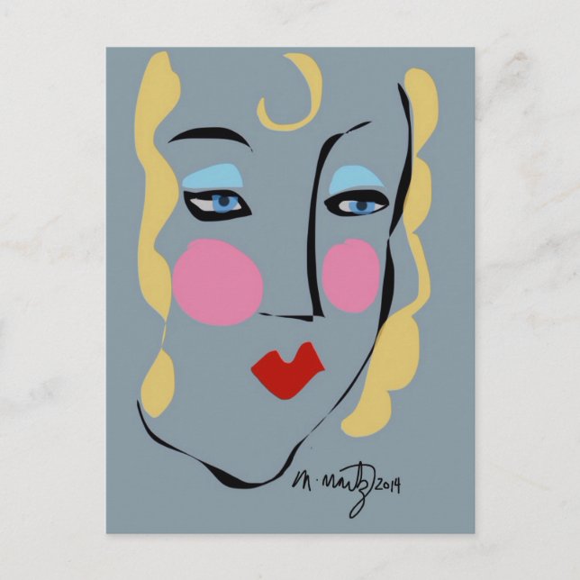 Madeleine var Mad for Matisse Vykort (Framsida)