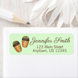 Madeleines Fransk Pastry Chef Pâtisserie Bakery Returadress Etikett