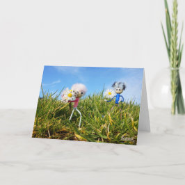 Madeliefjes plukkende fubby's. tack kort