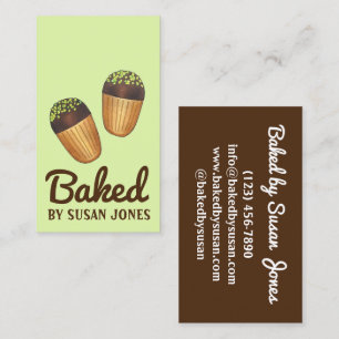 Madeline Cake Cookies Cookie Bakery Baker Food Visitkort