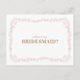 Madeline... Du blir mina bridesmaid-kort Inbjudan Vykort