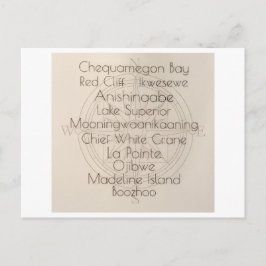 Madeline Island Words Postcard Vykort