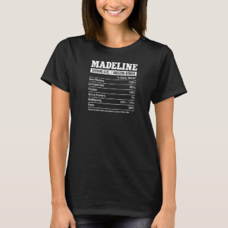 Madeline Nutrition Facts Personlig Namn Anpassning T Shirt