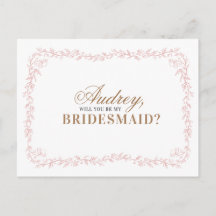 Madeline Will, du är mina bridesmaid-kort