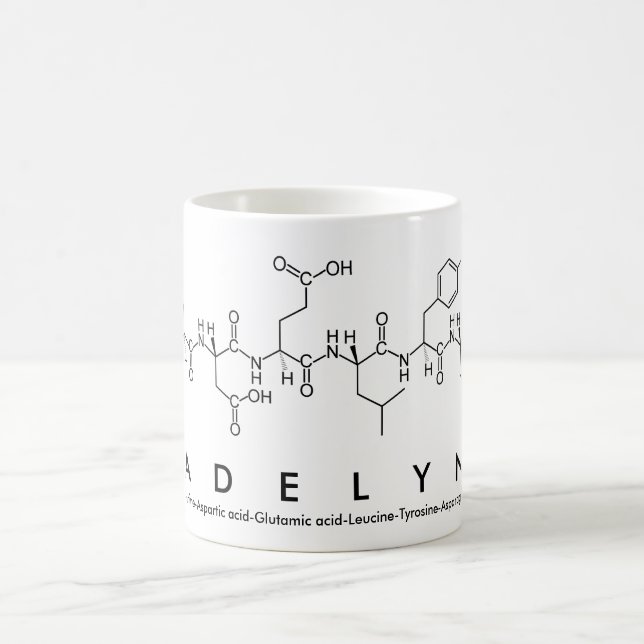 Madelynn peptide namn mugg (Center)
