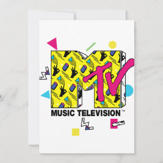 Mademark x MTV - officiellen MTV-Logotyp med 80 oc Inbjudningar