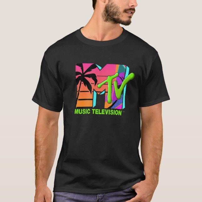 Mademark x MTV - officiellen MTV-Logotyp med retro T Shirt (Framsida)