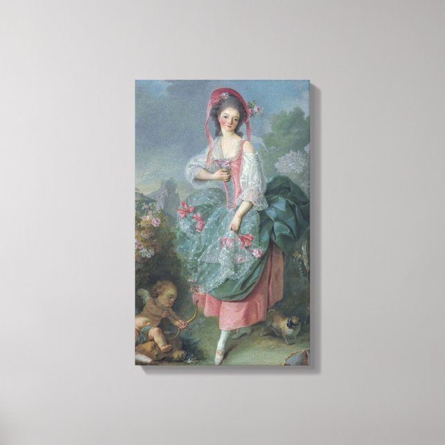 Mademoiselle Guimard (av Jacques-Louis David) Canvastryck (Framsida)