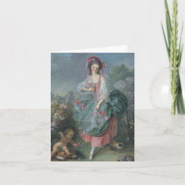 Mademoiselle Guimard som Terpsichore Tack Kort