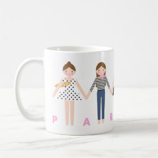 Mademoiselle in Paris Mug Kaffemugg