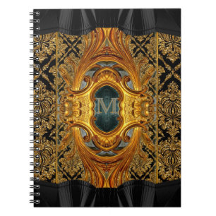Mademoiselle Victorian Monogram Anteckningsbok Med Spiral