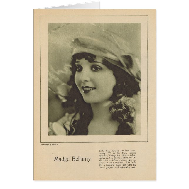 Madge Bellamy 1923 Hälsningskort (Framsidan)