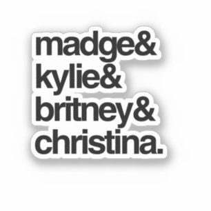 Madge Kylie Britney och Christina Klistermärken